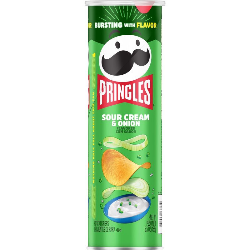 slide 7 of 8, Pringles Sour Cream & Onion Potato Crisps Chips - 5.5oz, 5.5 oz
