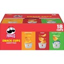 Pringles Snack Cups Variety Pack Potato Crisps Chips - 12.9oz/18ct: Original, Cheddar, Onion, Sour Cream
