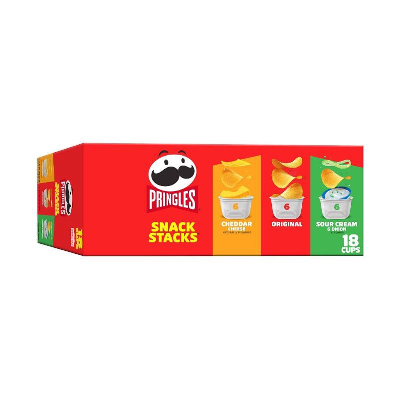 slide 1 of 10, Pringles Snack Stacks Variety Pack Potato Crisps Chips - 12.9oz/18ct, 12.9 oz, 18 ct