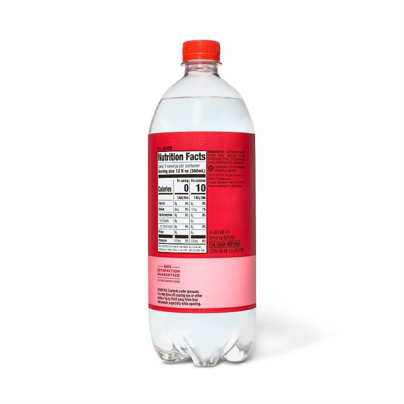 slide 2 of 3, Strawberry Lemonade Sparkling Water - 33.8 fl oz Bottle - Market Pantry™, 33.8 fl oz