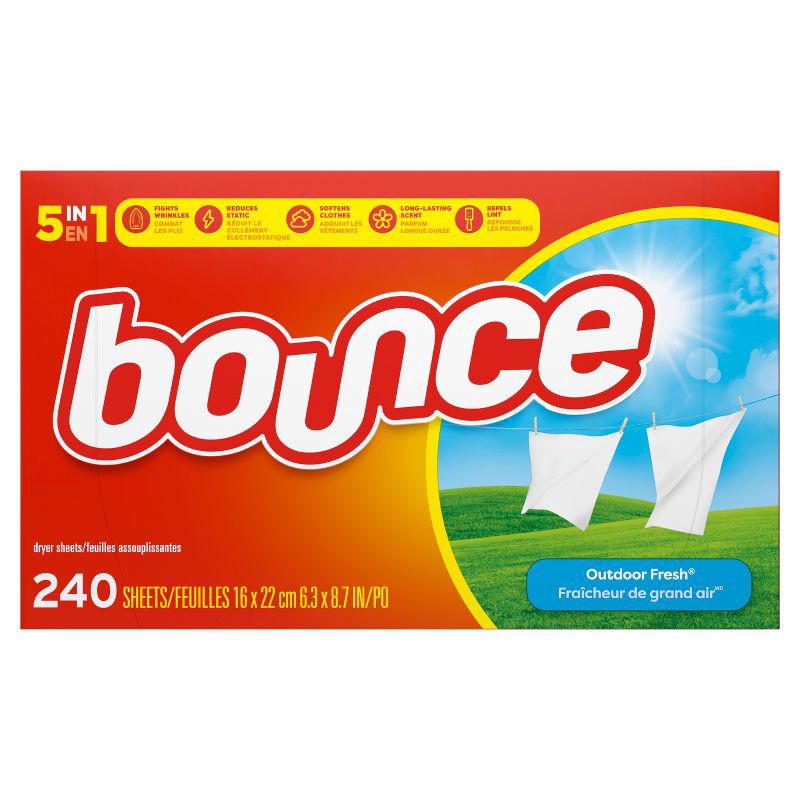 slide 2 of 14, Bounce Outdoor Fresh Fabric Softener Dryer Sheets - 240ct, 240 ct