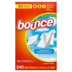 Bounce Outdoor Fresh Fabric Softener Dryer Sheets - 240ct