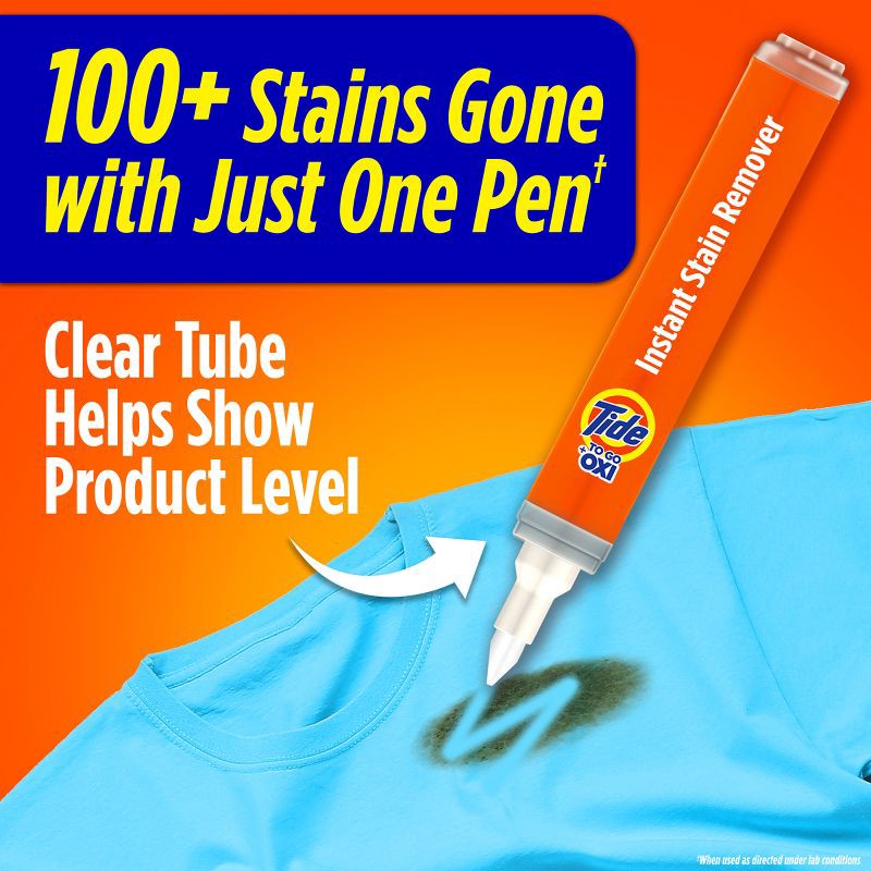 slide 3 of 7, Tide To Go Stain Remover Pen - 1ct/ 0.33 fl oz, 1 ct, 0.33 fl oz