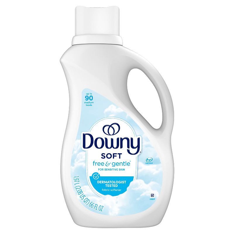 slide 2 of 10, Downy Free & Gentle HE Compatible Ultra Liquid Fabric Softener - 66 fl oz, 66 fl oz