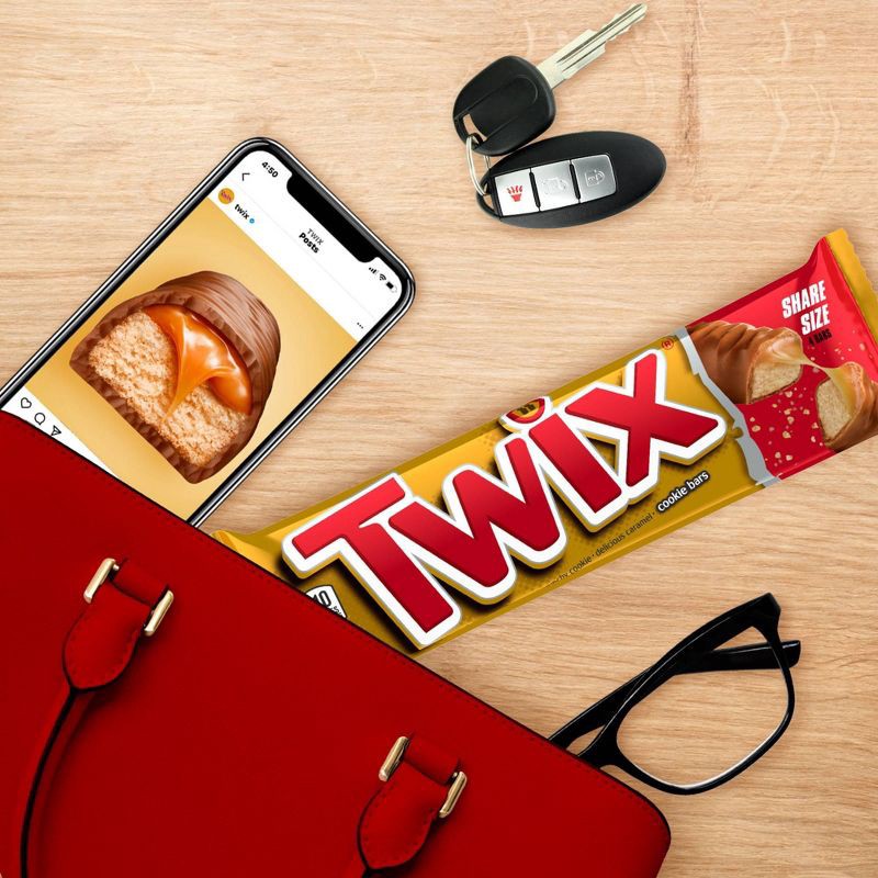 slide 5 of 8, Twix Chocolate Caramel Candy Cookie Bars Sharing Size - 3.02oz, 3.02 oz