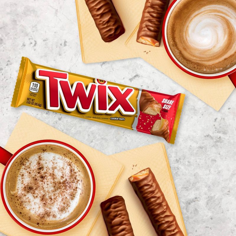 slide 6 of 8, Twix Chocolate Caramel Candy Cookie Bars Sharing Size - 3.02oz, 3.02 oz