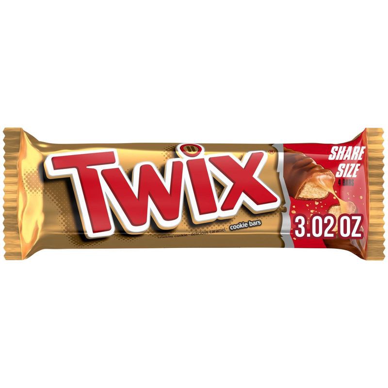 slide 1 of 10, Twix Chocolate Caramel Candy Cookie Bars Sharing Size - 3.02oz, 3.02 oz