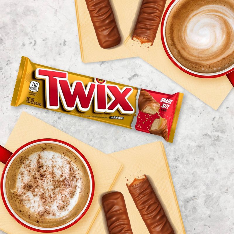slide 7 of 10, Twix Chocolate Caramel Candy Cookie Bars Sharing Size - 3.02oz, 3.02 oz