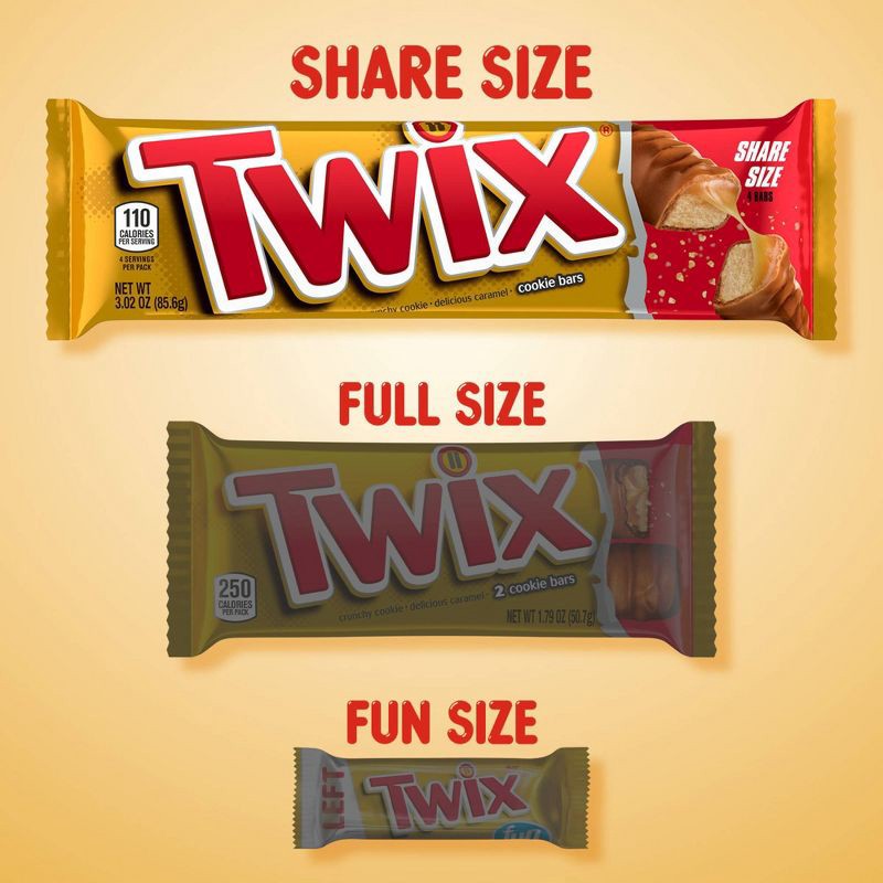 slide 10 of 10, Twix Chocolate Caramel Candy Cookie Bars Sharing Size - 3.02oz, 3.02 oz