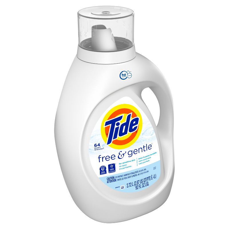 Tide High Efficiency Liquid Laundry Detergent Free & Gentle 92 fl oz 92 fl oz Shipt