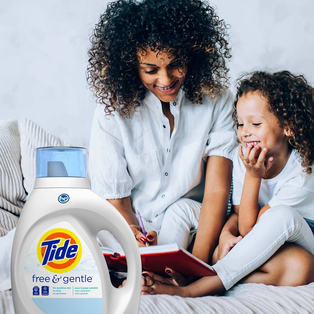 slide 5 of 7, Tide High Efficiency Liquid Laundry Detergent - Free & Gentle - 92 fl oz, 92 fl oz
