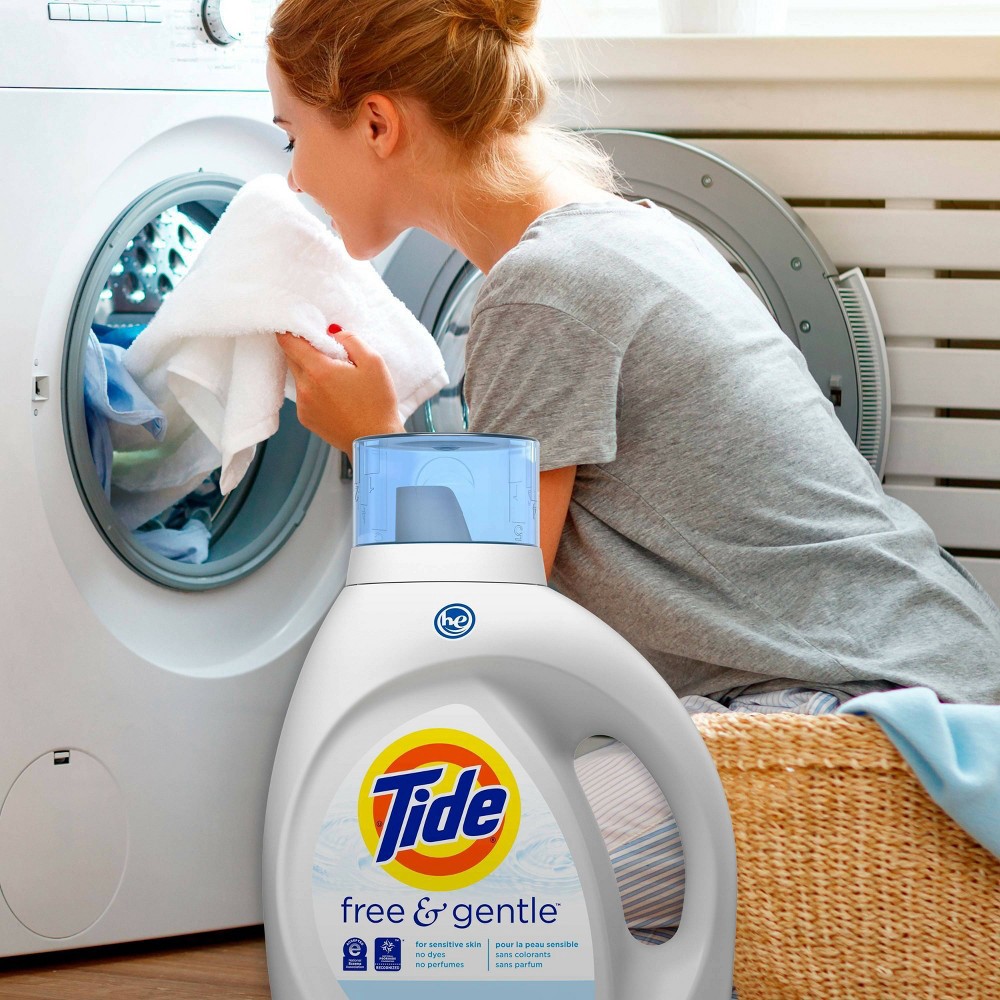 slide 4 of 7, Tide High Efficiency Liquid Laundry Detergent - Free & Gentle - 92 fl oz, 92 fl oz