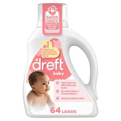 Dreft Original Stage 1: Newborn Hypoallergenic HE Liquid Laundry Detergent 64 Loads- 84 fl oz