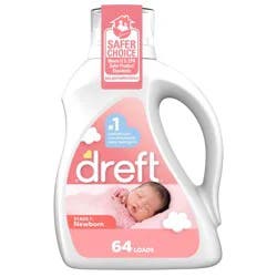 Dreft Original Stage 1: Newborn Hypoallergenic HE Liquid Laundry Detergent 64 Loads- 92 fl oz