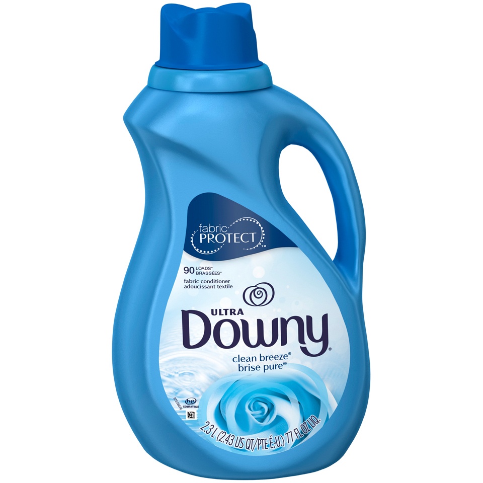 slide 2 of 2, Downy Ultra Clean Breeze Liquid Fabric Conditioner, 77 fl oz