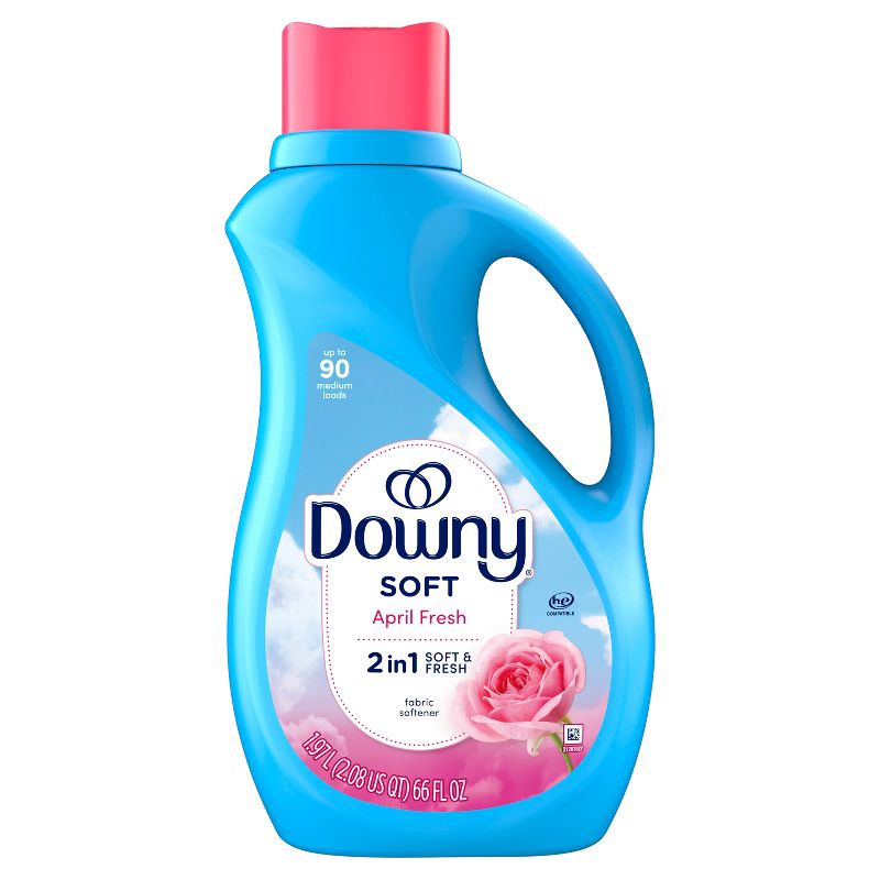 slide 2 of 10, Downy April Fresh HE Compatible Liquid Fabric Softener - 66 fl oz, 66 fl oz
