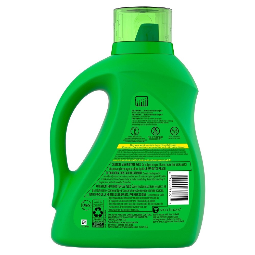 slide 9 of 9, Gain + Aroma Boost Island Fresh Scent HE Compatible Liquid Laundry Detergent - 92 fl oz, 92 fl oz