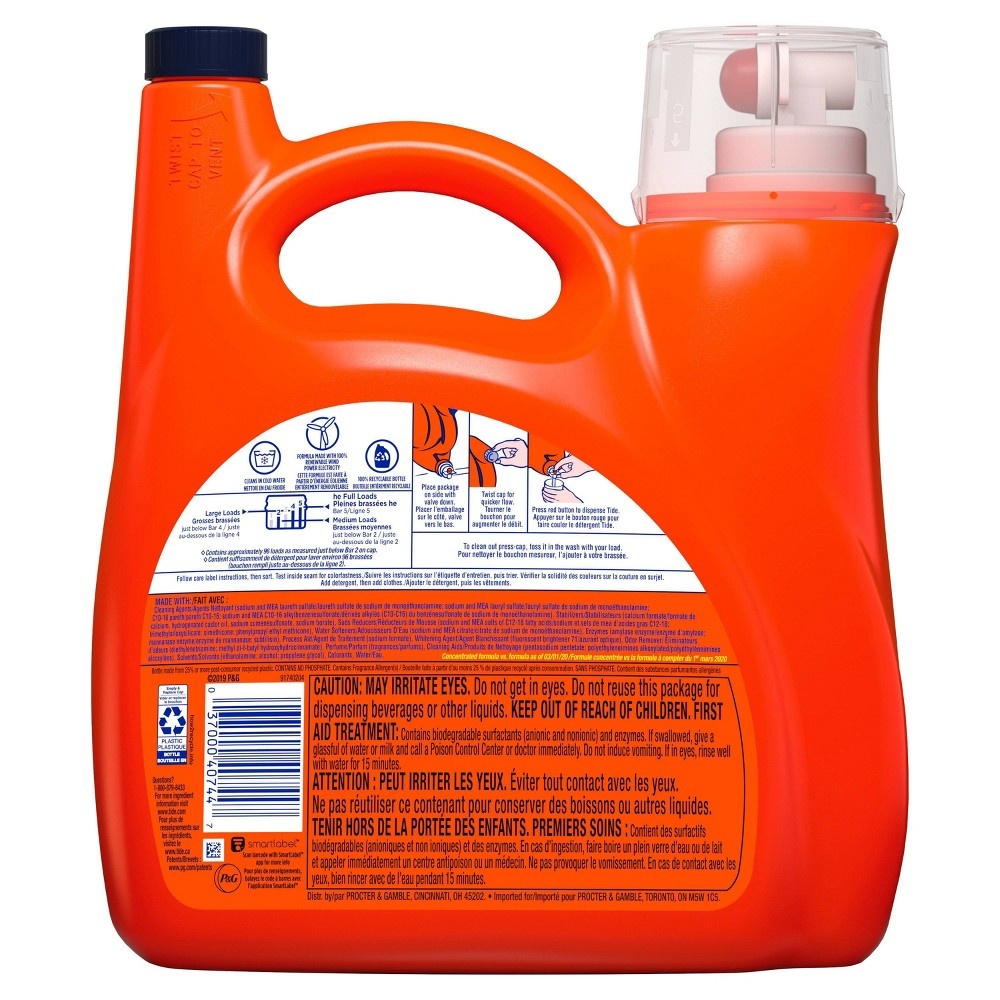 slide 3 of 8, Tide Clean Breeze Scent High Efficiency Liquid Laundry Detergent - 138 fl oz, 138 fl oz