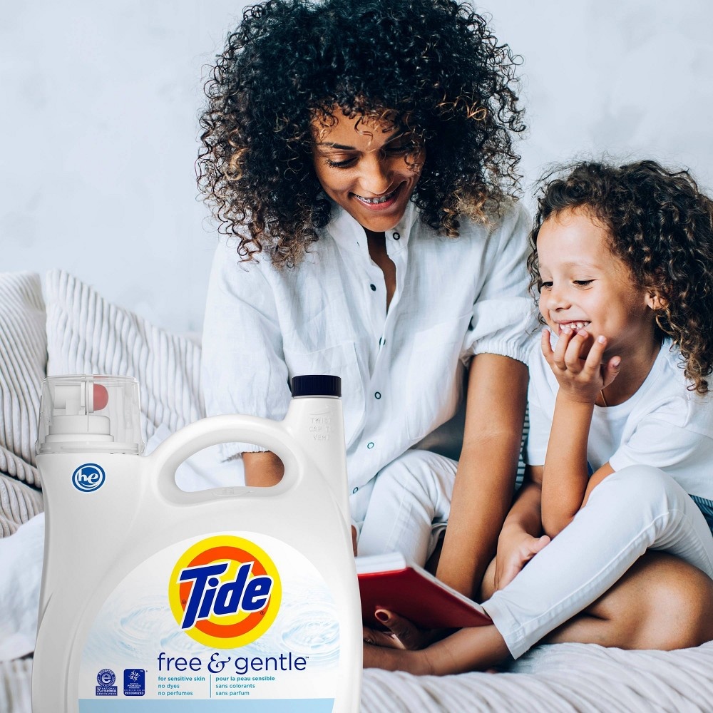 slide 6 of 7, Tide High Efficiency Liquid Laundry Detergent - Free & Gentle - 138 fl oz, 138 fl oz