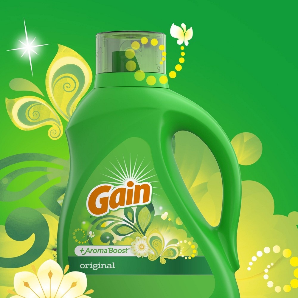 slide 5 of 8, Gain + Aroma Boost Original Scent HE Compatible Liquid Laundry Detergent - 92 fl oz, 92 fl oz