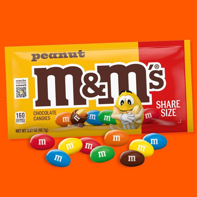 slide 3 of 8, M&M's Peanut Chocolate Candy - 3.27oz, 3.27 oz