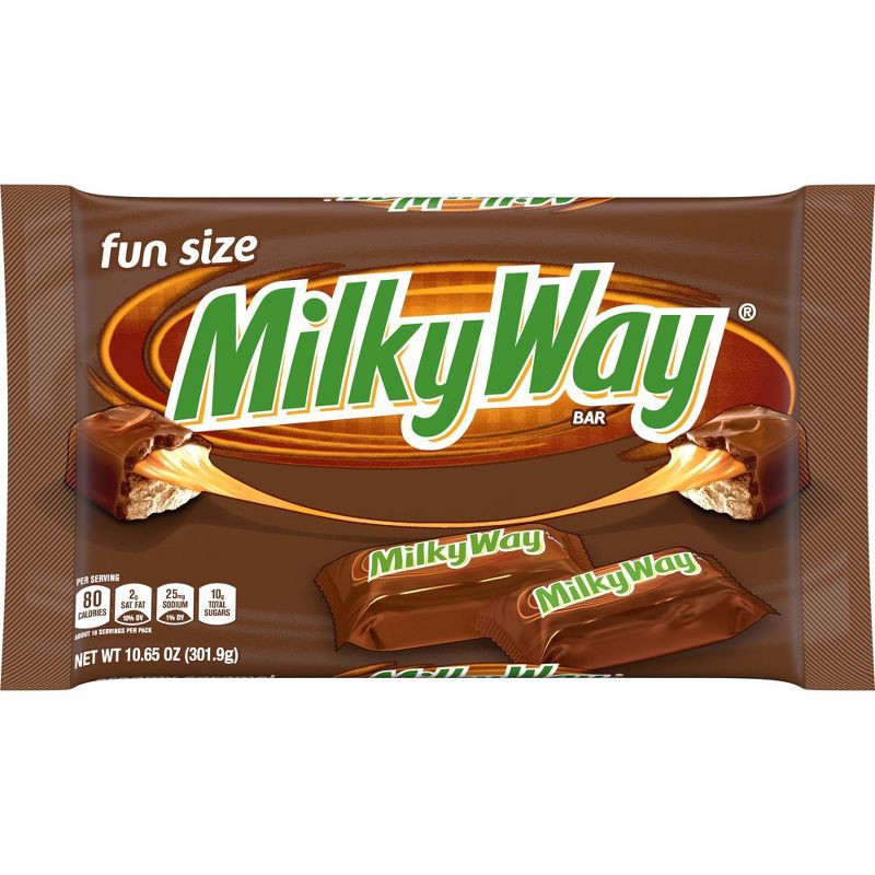 slide 2 of 9, Milky Way Fun Size Milk Chocolate Candy Bars - 10.65oz, 10.65 oz