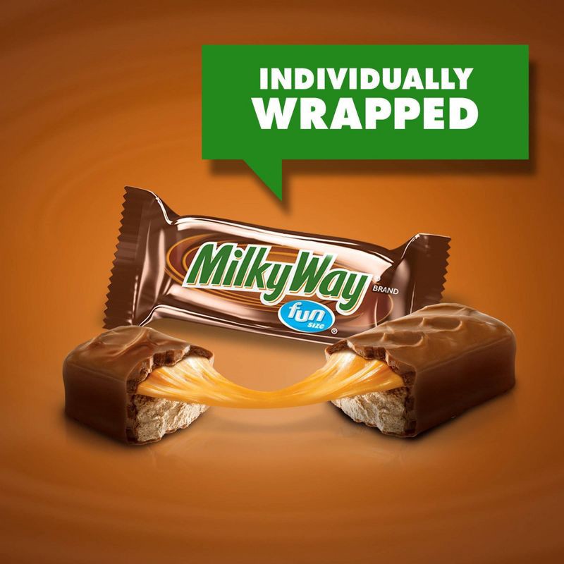 slide 4 of 9, Milky Way Fun Size Milk Chocolate Candy Bars - 10.65oz, 10.65 oz