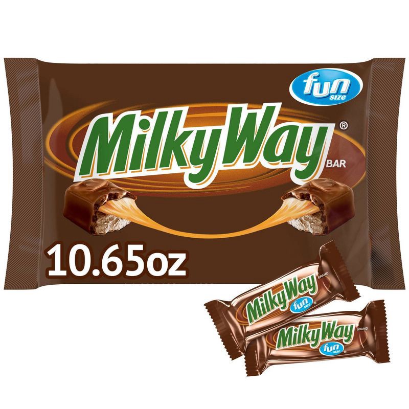 slide 1 of 9, Milky Way Fun Size Milk Chocolate Candy Bars - 10.65oz, 10.65 oz