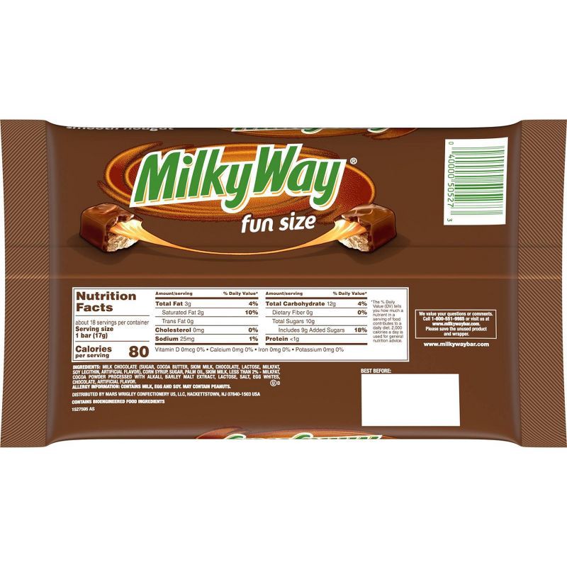 slide 9 of 9, Milky Way Fun Size Milk Chocolate Candy Bars - 10.65oz, 10.65 oz