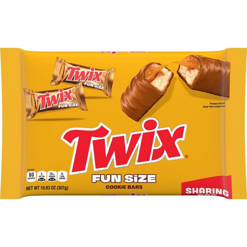 slide 2 of 11, Twix Fun Size Caramel Chocolate Cookie Bar Candy - 10.83oz, 10.83 oz