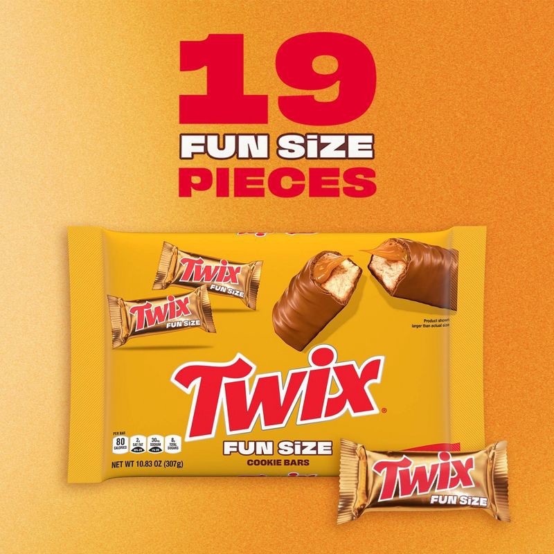 slide 4 of 11, Twix Fun Size Caramel Chocolate Cookie Bar Candy - 10.83oz, 10.83 oz