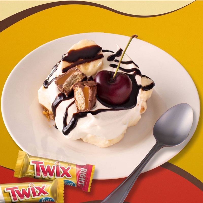 slide 7 of 9, Twix Fun Size Caramel Chocolate Cookie Bar Candy - 10.83oz, 10.83 oz