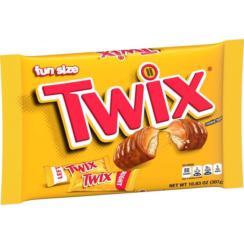 slide 8 of 9, Twix Fun Size Caramel Chocolate Cookie Bar Candy - 10.83oz, 10.83 oz