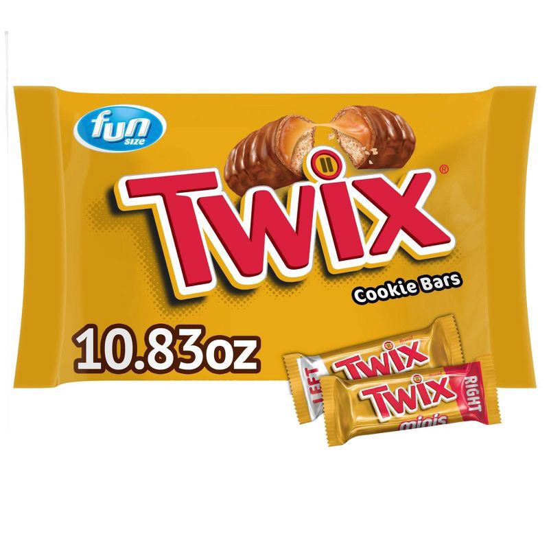 slide 1 of 9, Twix Fun Size Caramel Chocolate Cookie Bar Candy - 10.83oz, 10.83 oz