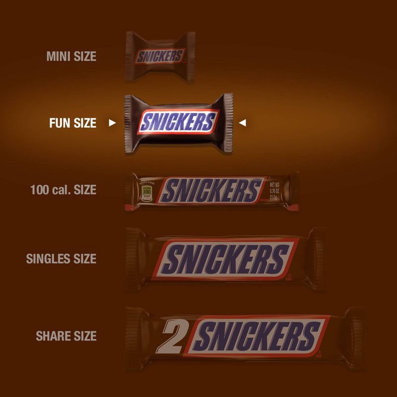 slide 3 of 11, Snickers Fun Size Chocolate Candy Bars - 10.59oz, 10.59 oz