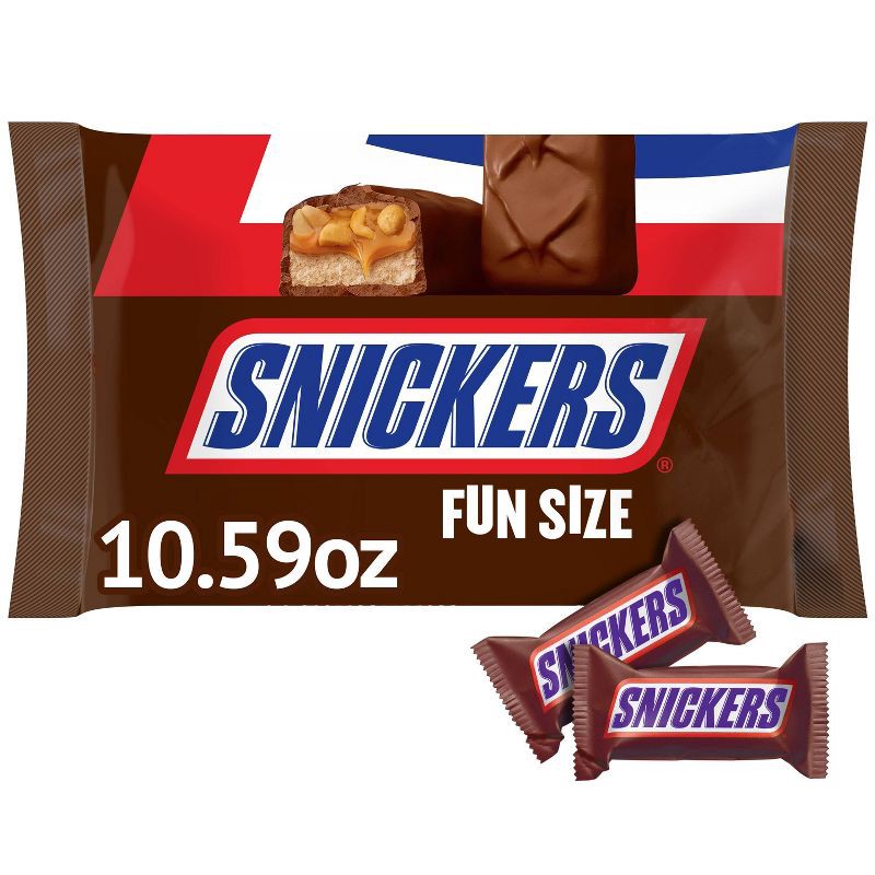 slide 1 of 10, Snickers Fun Size Chocolate Candy Bars - 10.59oz, 10.59 oz