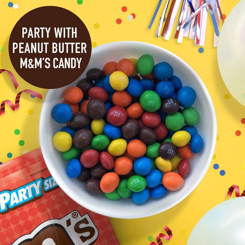 slide 5 of 7, M&M's Party Size Peanut Butter Chocolate Candy - 34oz, 34 oz