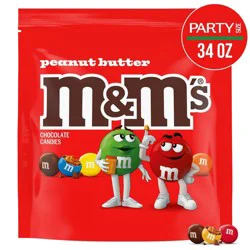 M&M's Party Size Peanut Butter Chocolate Candy - 34oz