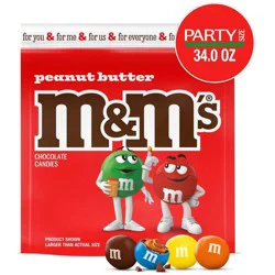 M&M's Party Size Peanut Butter Chocolate Candy - 34oz