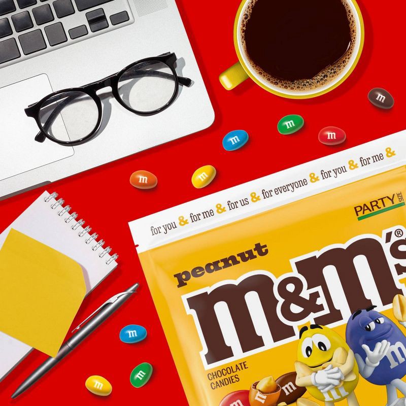 slide 5 of 8, M&M's Party Size Peanut Chocolate Candy - 38oz, 38 oz