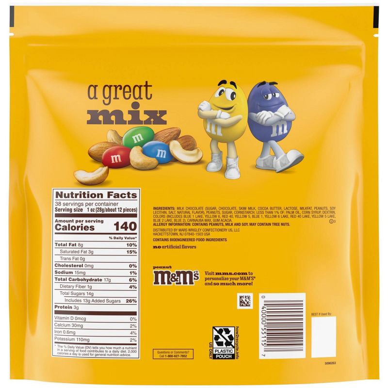 slide 8 of 11, M&M's Party Size Peanut Chocolate Candy - 38oz, 38 oz