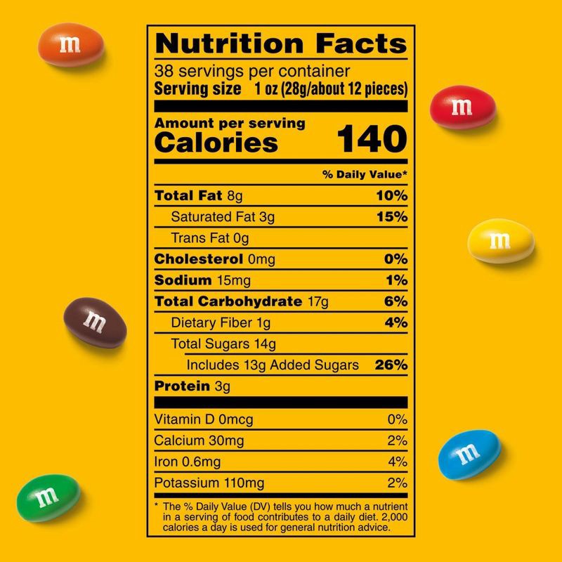slide 9 of 12, M&M's Party Size Peanut Chocolate Candy - 38oz, 38 oz