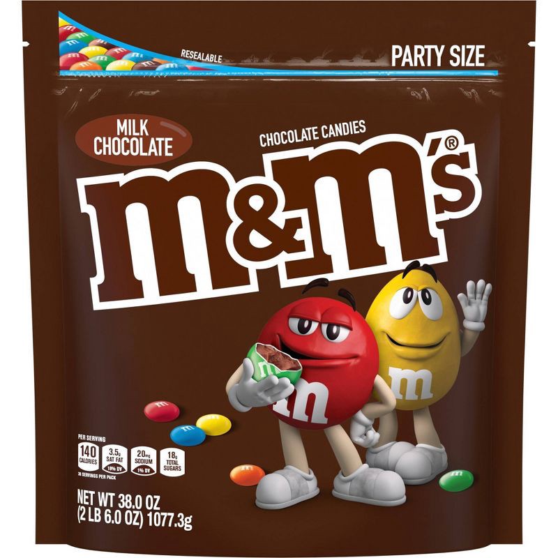 slide 2 of 11, M&M's Party Size Milk Chocolate Candy - 38oz, 38 oz