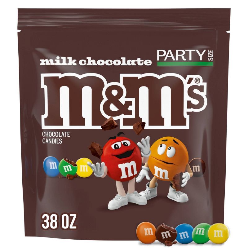 slide 2 of 13, M&M's Party Size Milk Chocolate Candy - 38oz, 38 oz