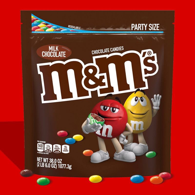 slide 3 of 7, M&M's Party Size Milk Chocolate Candy - 38oz, 38 oz