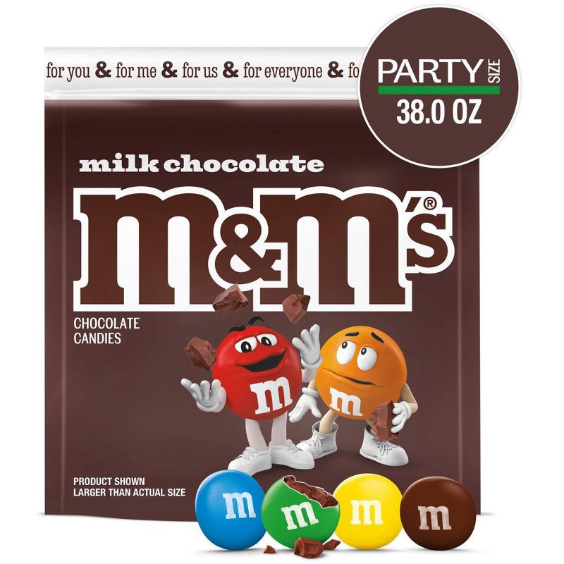 slide 1 of 11, M&M's Party Size Milk Chocolate Candy - 38oz, 38 oz