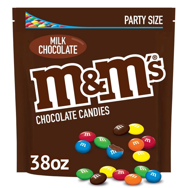 slide 1 of 8, M&M's Party Size Milk Chocolate Candy - 38oz, 38 oz