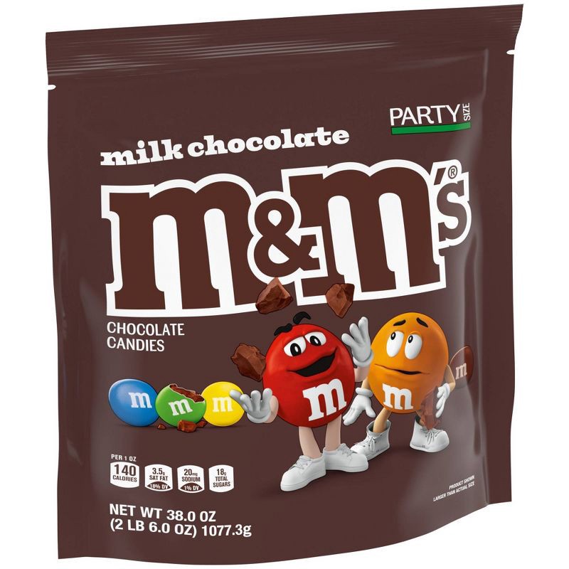 slide 9 of 11, M&M's Party Size Milk Chocolate Candy - 38oz, 38 oz