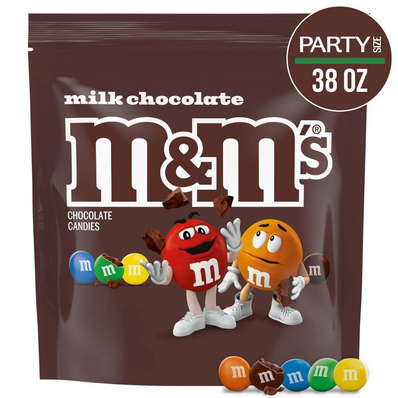 slide 1 of 13, M&M's Party Size Milk Chocolate Candy - 38oz, 38 oz