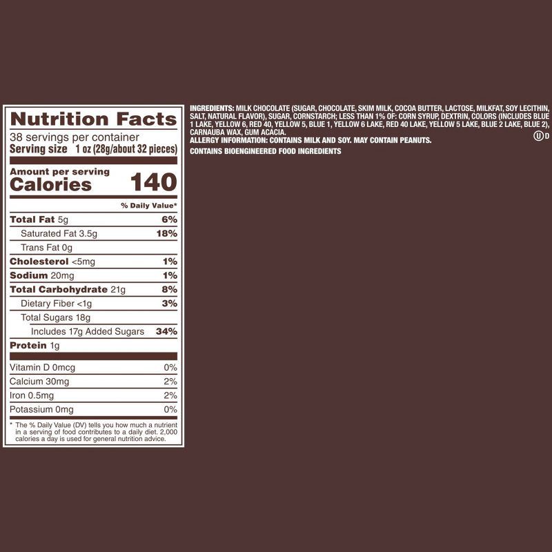 slide 11 of 11, M&M's Party Size Milk Chocolate Candy - 38oz, 38 oz